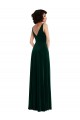 Floor Length Velvet Maxi Bridesmaid Dress / Prom Dress with Shirred Bodice and Front Slit Brisbane