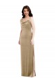 Asymmetrical One Shoulder Formal Velvet Maxi Slip Bridesmaid Dress / Prom Dress Brisbane