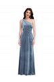One Shoulder Draped Velvet Maxi Bridesmaid Dress / Prom Dress Brisbane