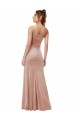 One Shoulder Formal Stretch Velvet Bridesmaid Dress / Prom Dress with Front Slit Brisbane