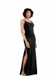 Modern Floor-Length Formal Velvet Bridesmaid Dress / Prom Dress with Cowl Neck and Spaghetti Straps Brisbane