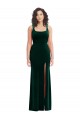 Square Neck Long Velvet Maxi Bridesmaid Dress / Prom Dress Brisbane