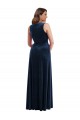Deep V-Neck Sleeveless Formal Velvet Maxi Bridesmaid Dress / Prom Dress with Pockets Brisbane