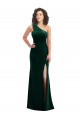 One Shoulder Velvet Trumpet Bridesmaid Dress / Prom Dress with Front Slit Brisbane