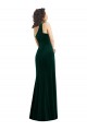 One Shoulder Velvet Trumpet Bridesmaid Dress / Prom Dress with Front Slit Brisbane