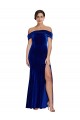 Full Length Long Formal Velvet Bridesmaid Dress / Prom Dress with Side Split Brisbane
