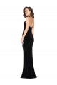 Halter Neck Wide Straps Long Velvet Bridesmaid Dress / Prom Dress with Side Split Brisbane