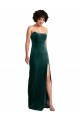 Scooped Strapless Long Formal Velvet Bridesmaid Dress / Prom Dress with Daring Side Slit Brisbane