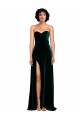 Sweetheart Fluid Velvet Bridesmaid Dress / Prom Dress with High Split Brisbane